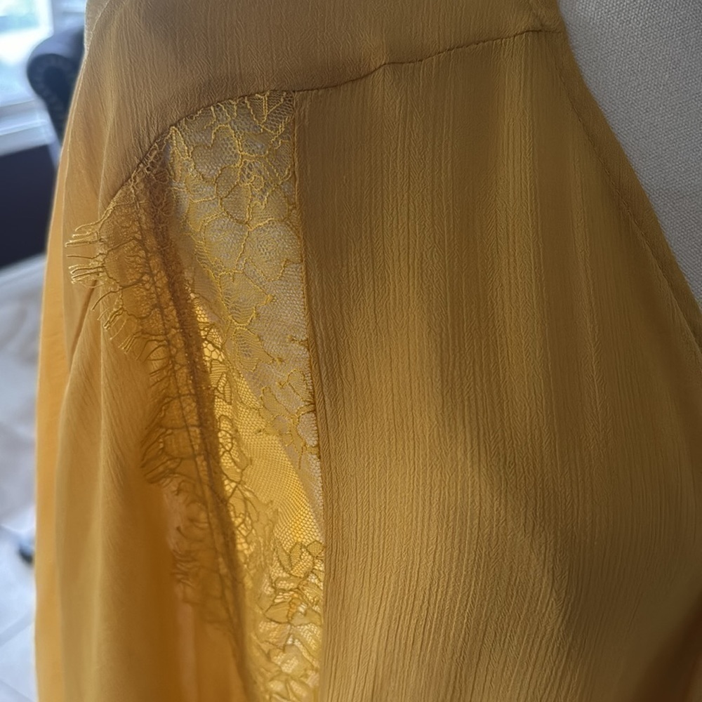 Lightweight mustard, yellow, Honey Bell kimono - Picture 4 of 7